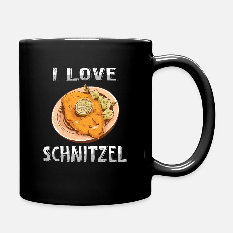 I Love Schnitzel - Tasse einfarbig - Schwarz