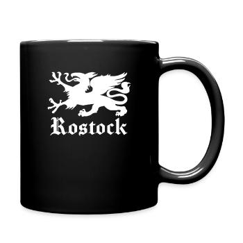 Hanseatic City of Rostock Greif Coat of Arms - Full Colour Mug - black - Right
