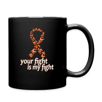 Leukemia blood cancer support gift - Full Colour Mug - black - Right