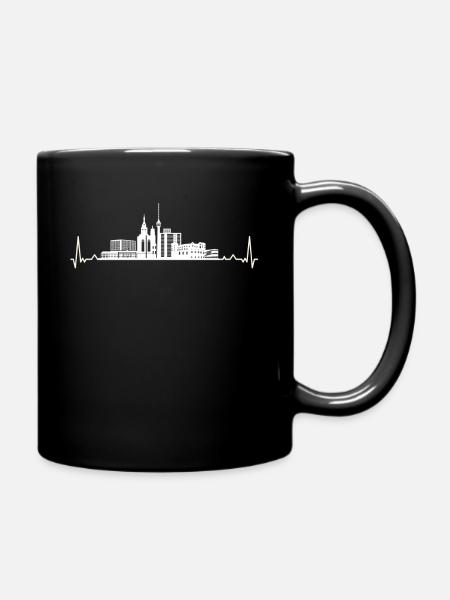 Stuttgart - Stadt Stuttgarter Skyline - Tasse einfarbig - Schwarz