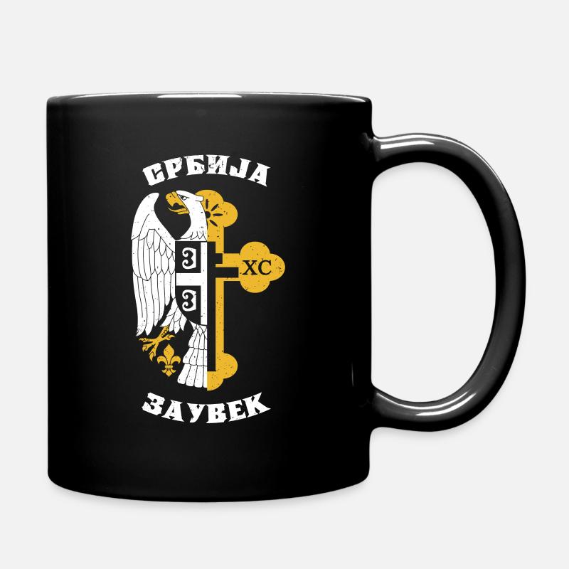 Serbien Balkan Bosnien Srbija Serben Geschenk - Tasse einfarbig - Schwarz