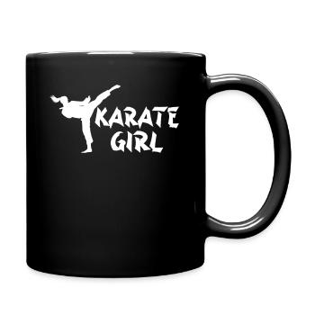 Fille de karaté - Mug uni - noir - Droite