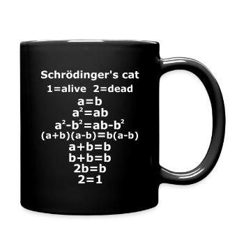 Schrödinger's Cat Physics Geek Teacher Saying - Full Colour Mug - black - Right