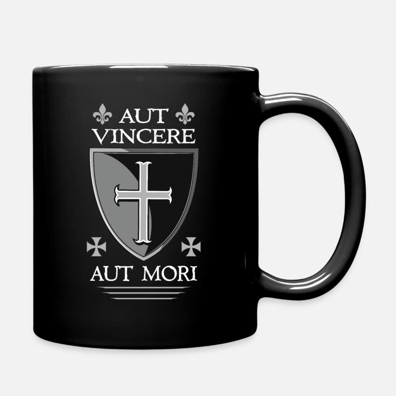 Bouclier templier + citation templière - Mug uni - noir