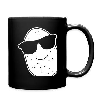 Kartoffel mit Sonnenbrille - Tasse einfarbig - Schwarz - Rechts