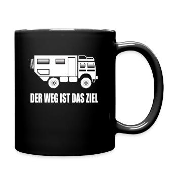LKW Offroad 4x4 Reisefahrzeug T-Shirt - Tasse einfarbig - Schwarz - Rechts