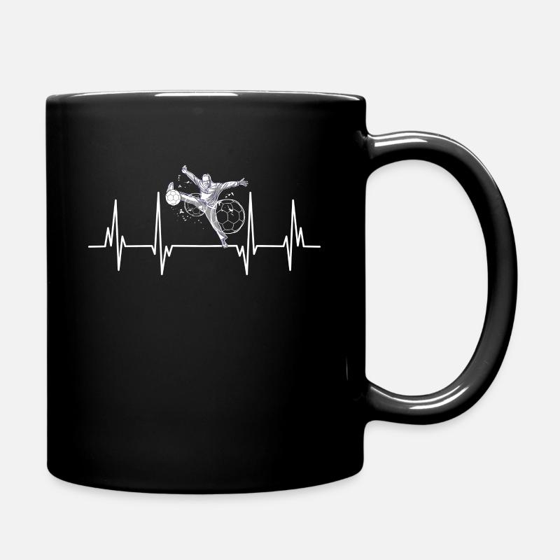 Handball Herzschlag Handballer Torwart - Tasse einfarbig - Schwarz