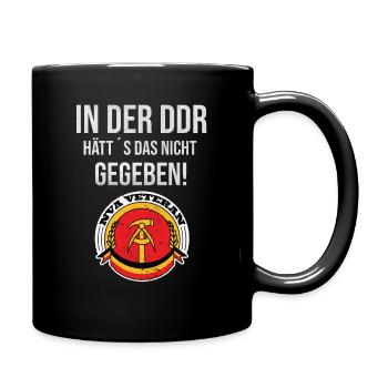 DDR Sprüche Osten Ostalgie NVA Veteran Geschenk - Tasse einfarbig - Schwarz - Rechts
