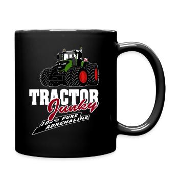 Traktor - Schlepper - Landwirt - Bauer - Tasse einfarbig - Schwarz - Rechts