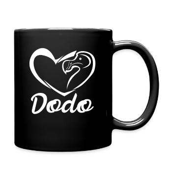 Le coeur de Dodo - Mug uni - noir - Droite