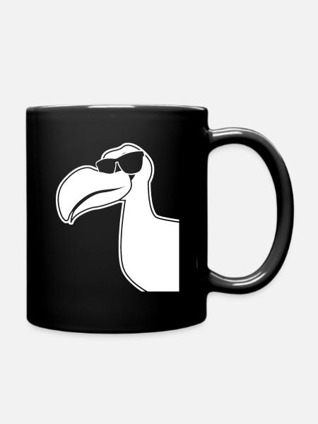 Dodos - Dodo mit Sonnenbrille - Tasse einfarbig - Schwarz