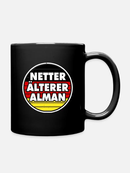 Alman Netter älterer Alman Typisch Deutsch - Tasse einfarbig - Schwarz