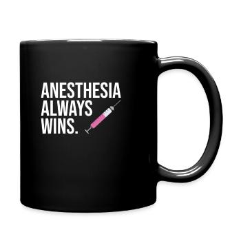 Lustige CRNA Zitat Anästhesie Krankenschwester - Tasse einfarbig - Schwarz - Rechts