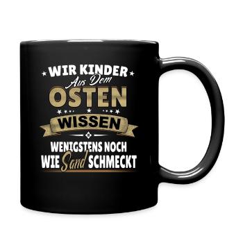 DDR Sprüche Osten Ostalgie NVA Veteran Geschenk - Tasse einfarbig - Schwarz - Rechts