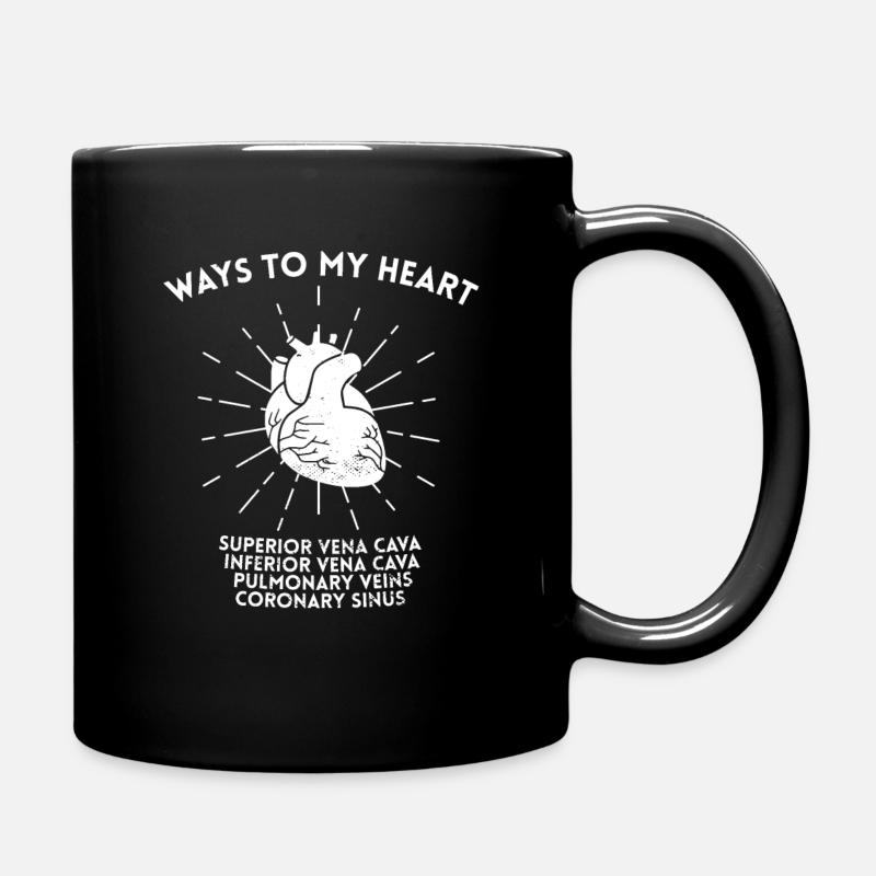Vintage Wege Herz Ärzte Krankenschwester Geschenk - Tasse einfarbig - Schwarz