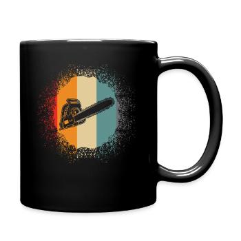 Tronçonneuses rétro bûcheron tronçonneuse - Mug uni - noir - Droite