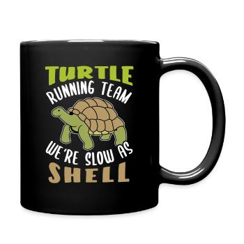 Turtle Running Team Turtle Gift - Full Colour Mug - black - Right