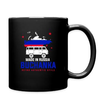 UAZ Buchanka Geländewagen Russland Flagge - Tasse einfarbig - Schwarz - Rechts
