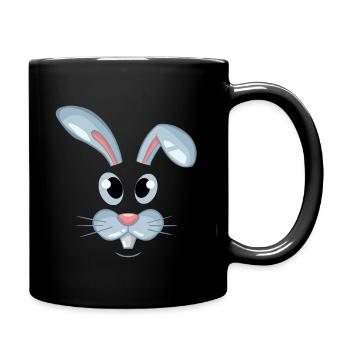 Lapins oreilles de lapin visage animal lapin - Mug uni - noir - Droite
