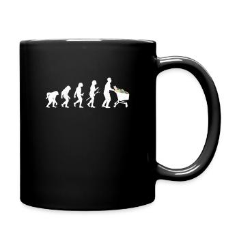 Supermarket Shopping Cart Shopping Customers Evolution - Full Colour Mug - black - Right