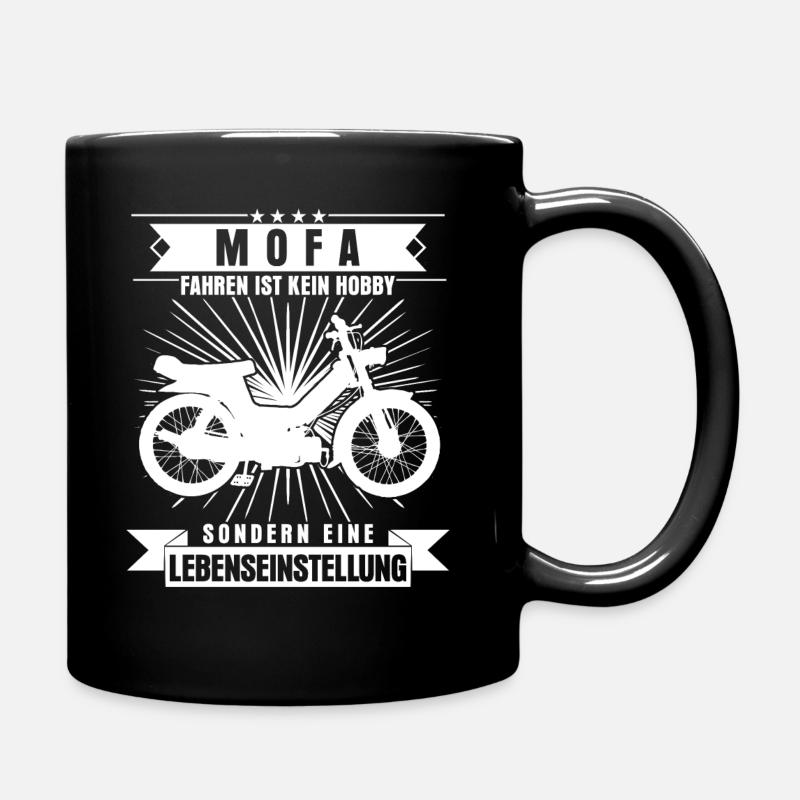 Mofa Spruch - Mofafahrer Moped Witze - Tasse einfarbig - Schwarz