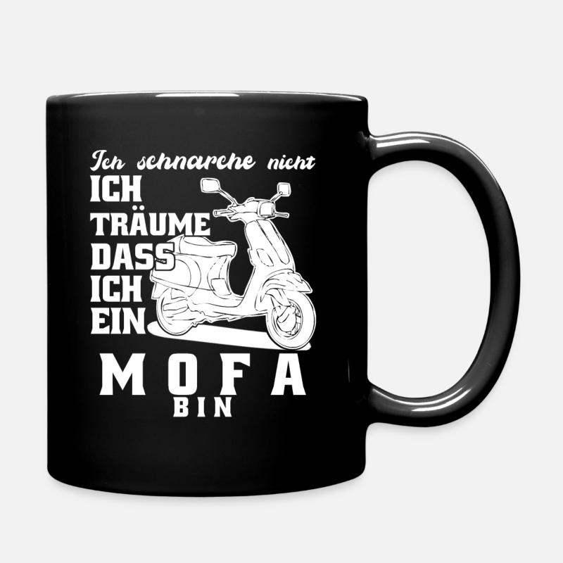 Mofa Spruch Moped Mitz Mofafahrer - Tasse einfarbig - Schwarz