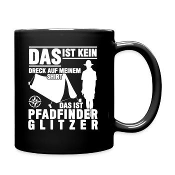 Pfadfinder Spruch mit Zelt - Tasse einfarbig - Schwarz - Rechts