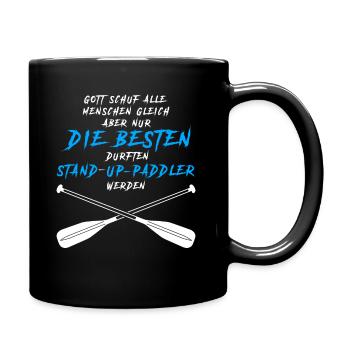 Stand Up Paddling Spruch SUP - Tasse einfarbig - Schwarz - Rechts