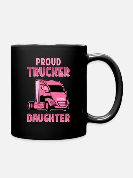 Camionista Autista Orgoglioso Figlia Trucker prodotto - Ensfarvet krus - sort