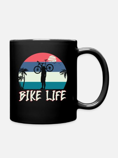 Bike Life - vélo plage mer - Mug uni - noir