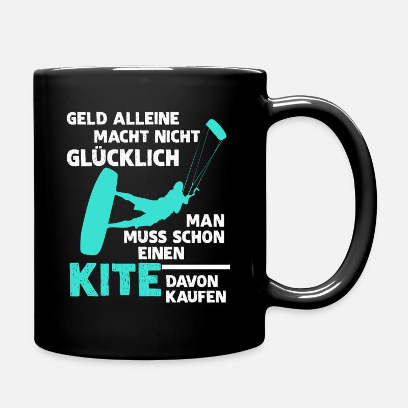 Kiteboarding Kitesurfer Kitesurfing - Tasse einfarbig - Schwarz