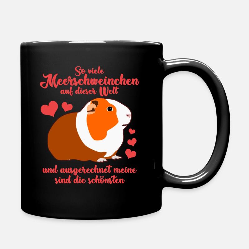 Meerschweinchen Spruch Meerschwein - Tasse einfarbig - Schwarz