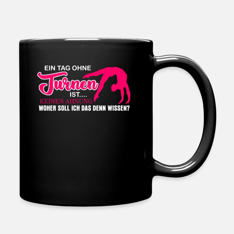 Turnen Handstand Spruch - Tasse einfarbig - Schwarz