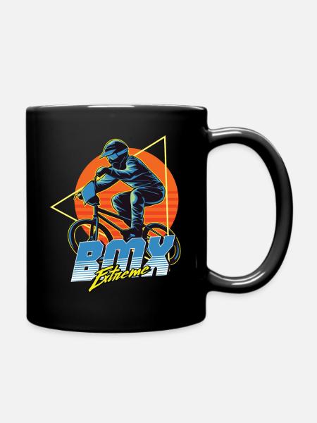 BMX Extreme Bike - Full Colour Mug - black