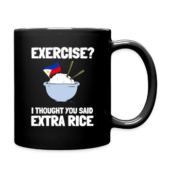 Phillipino Filipino Rice Lover Pinoy Foodie - Tasse einfarbig - Schwarz - Rechts