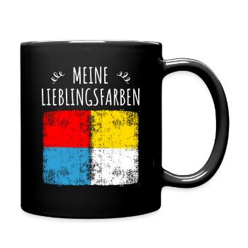 Mainzer Fastnacht Farben - Tasse einfarbig - Schwarz - Rechts