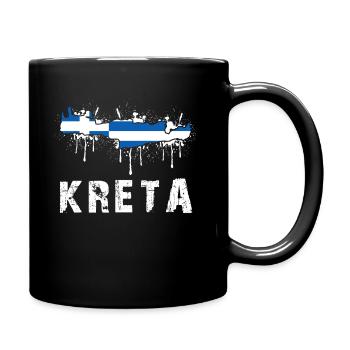 Kreta Umriss Insel Griechenland - Tasse einfarbig - Schwarz - Rechts