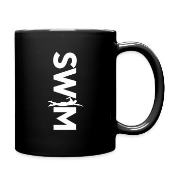 Swim Wasser Schwimmen Kraulen Schwimmer Geschenk - Tasse einfarbig - Schwarz - Rechts