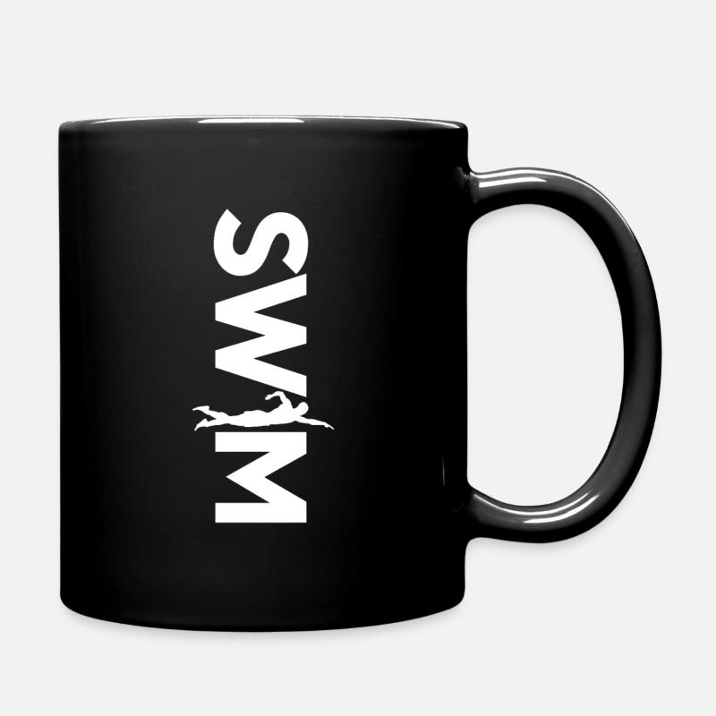 Swim Wasser Schwimmen Kraulen Schwimmer Geschenk - Tasse einfarbig - Schwarz