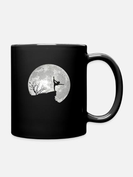 Turnen Gymnastik Geräteturnen Kunssturnen Mond - Tasse einfarbig - Schwarz