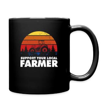 Support Your Local Farmer Tractor Farming - Mug uni - noir - Droite