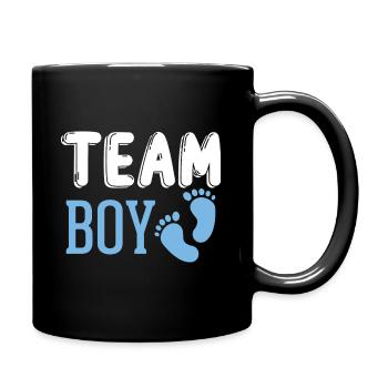 Team boy Gender Reveal design for growing parents - Mug uni - noir - Droite