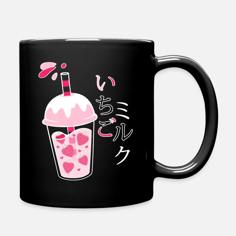 Erdbeermilch, Japanisch, Kawaii, Strawberry Milk - Tasse einfarbig - Schwarz