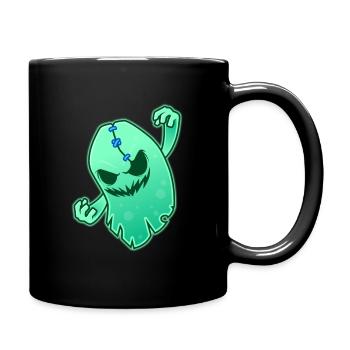 funny space ghost shirt - Full Colour Mug - black - Right