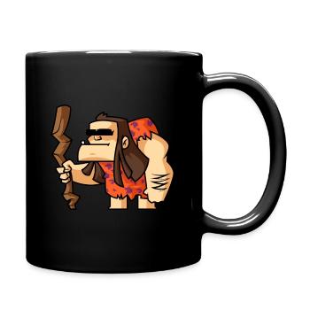 Funny Comic Neanderthals - Full Colour Mug - black - Right