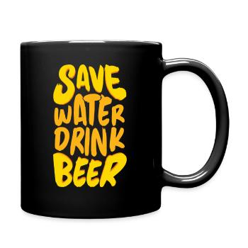 Funny Beer Saying Beer Shirt Gift - Full Colour Mug - black - Right