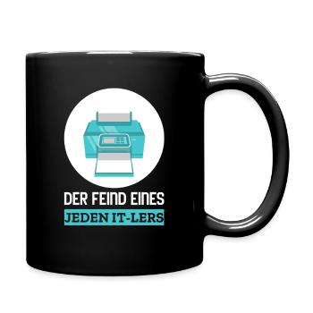 IT Technik Fachinformatiker PC Techniker Spruch - Tasse einfarbig - Schwarz - Rechts