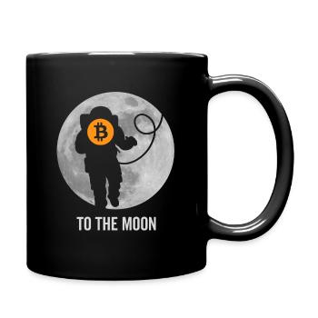 To The Moon Astronaut Bitcoin Shirt Krypto Bitcoin - Mug uni - noir - Droite