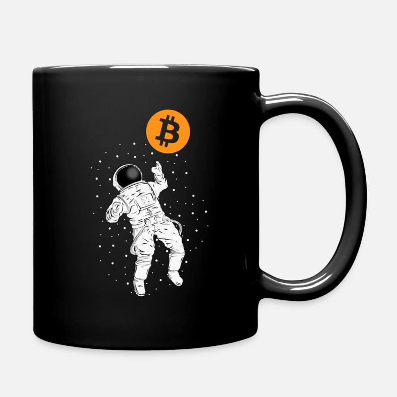 To The Moon Astronaut Bitcoin Shirt Krypto Bitcoin - Mug uni - noir