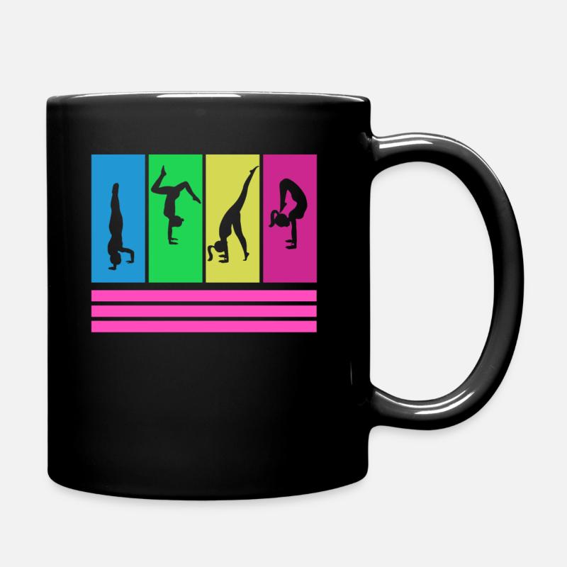 Handstand Turnen Retro - Tasse einfarbig - Schwarz